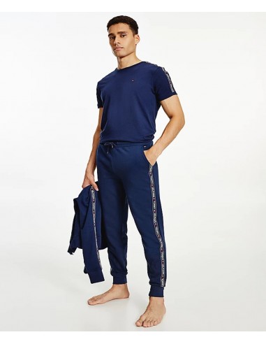 Tommy Hilfiger pantalón joggers con inscripción logo vertical en pernera  Talla S Color NAVY BLAZER