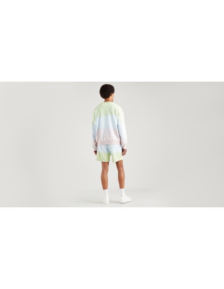 100% cotton fleece sweatshirt, round neck and multicolored, unisex Levi's brand. Back view.