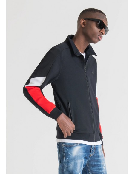 Sports style sweatshirt from the Antony Morato brand. Side view.