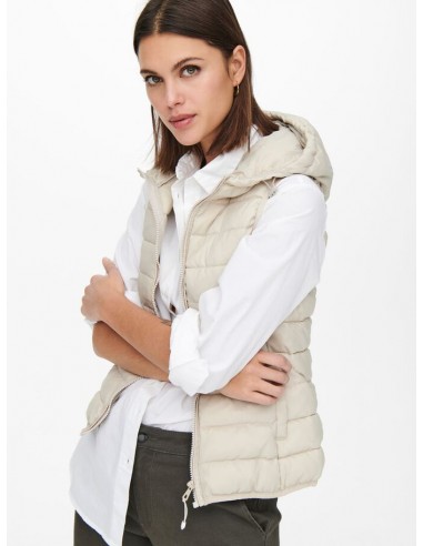 Quilted zip up vest by Only