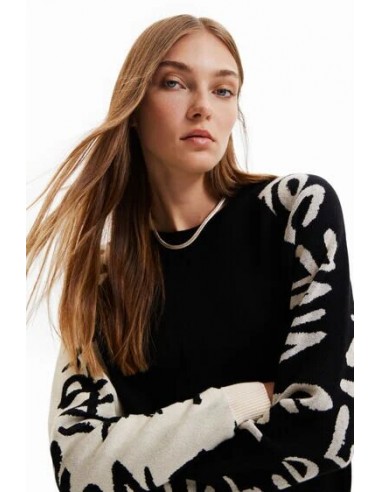 extraer montículo Oeste Knitted sweater | Desigual Talla S Color OFF WHITE