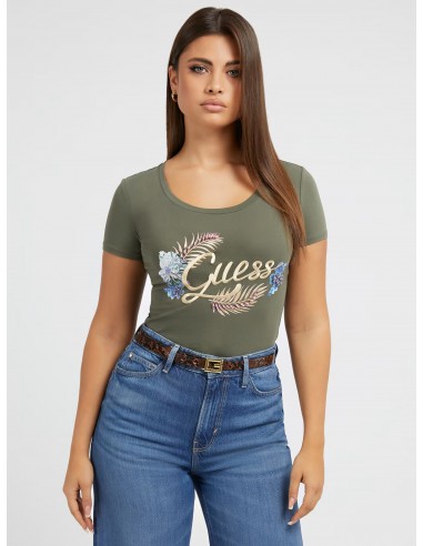 Guess front embroidered logo t-shirt