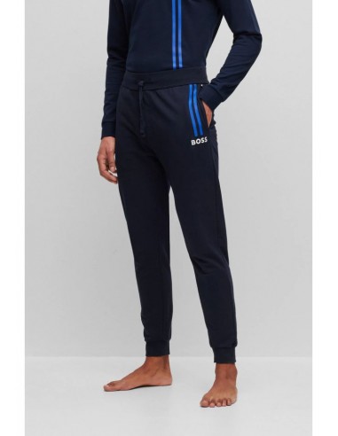 Cotton terry sweatpants with side...