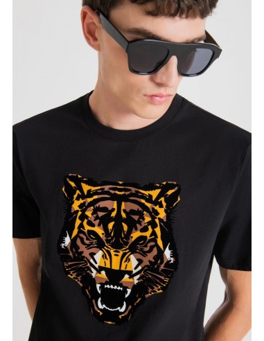 Regular fit 100% cotton t-shirt with Antony Morato tiger