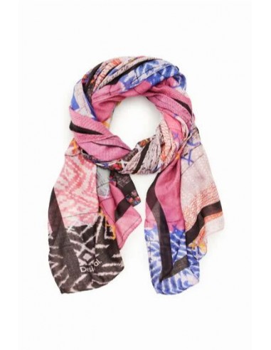 Rectangular patch scarf by Desigual