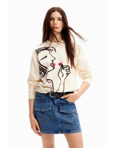 Desigual arty illustration sweatshirt