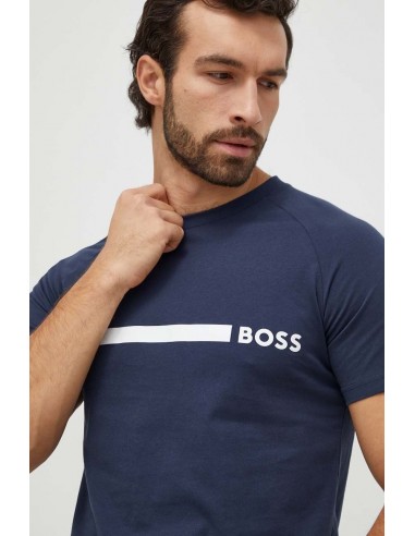 Boss Logo Stripe Cotton T-shirt