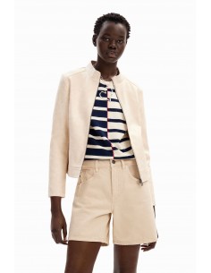 Shorts vaqueros lisos de... 2