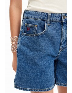 Shorts vaqueros lisos de...