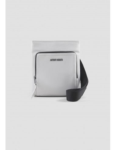 Faux leather crossbody bag with...