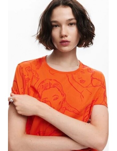 Camiseta estampado caras de Desigual