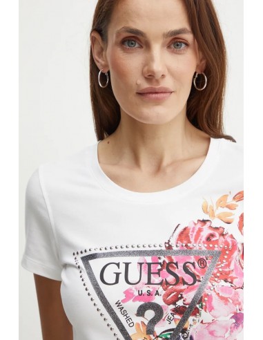 Guess Floral Logo Stretch T-Shirt
