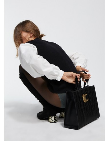 Crocodile-effect shopper by Lola...