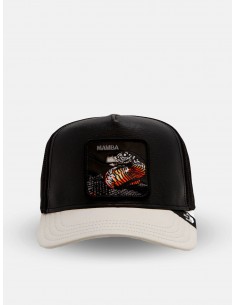 Leather snake trucker cap...