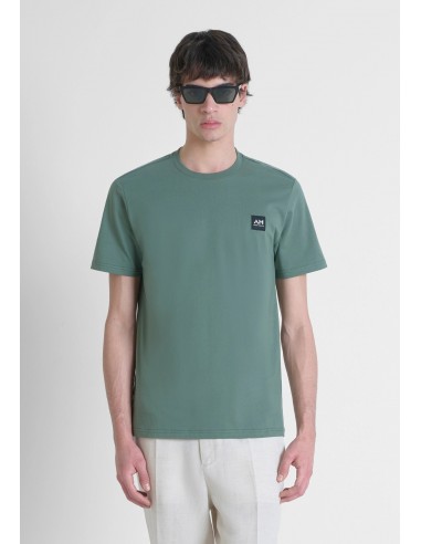 Camiseta regular fit en algodón con...