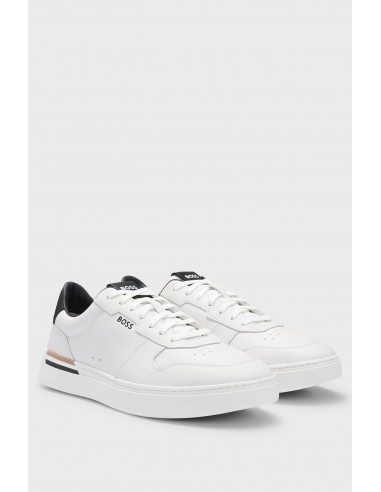 BOSS Men's leather sneakers with...