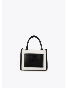Two-tone leather effect bag... 2