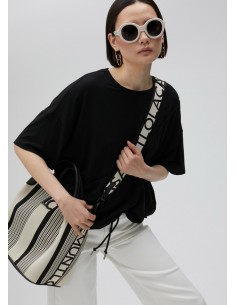 Canvas shopper bag with...