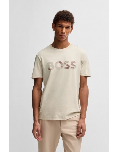 Cotton jersey T-shirt with Boss logo...