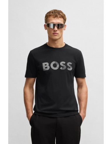 Cotton jersey T-shirt with Boss logo...
