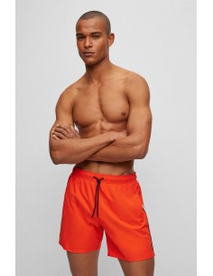 Logo and Stripe Swim Shorts...