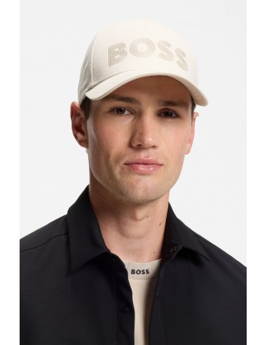 Cotton twill cap with Boss logo detail