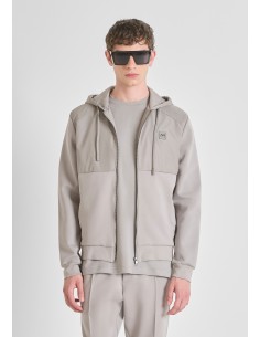 Regular fit zip-up hoodie...