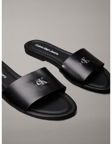 Calvin Klein Faux Leather Flip Flops