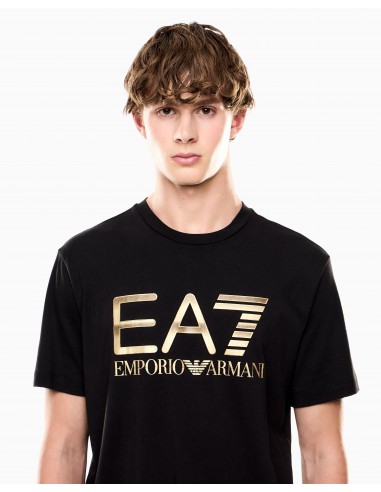 EA7 Logo Series Maxi Logo Cotton T-Shirt