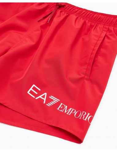 Mid-length swim trunks with EA7 logo