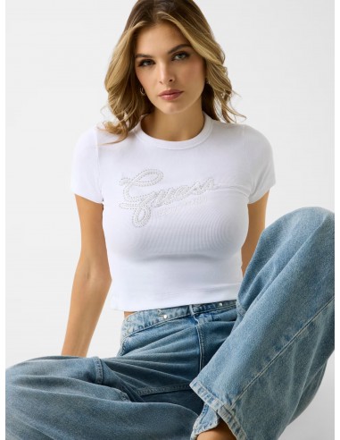 Guess Logo Rhinestone T-Shirt