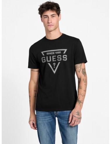 Camiseta con logo de triángulo de Guess