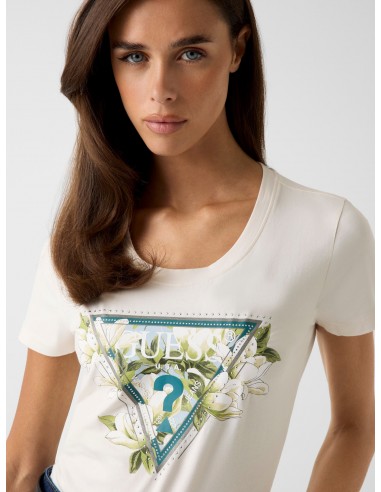 Camiseta con logo de triángulo de Guess