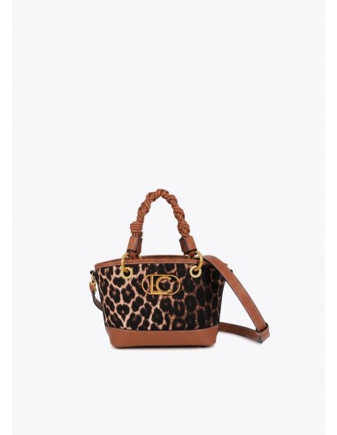 Leopard Print and Faux Leather Mini...