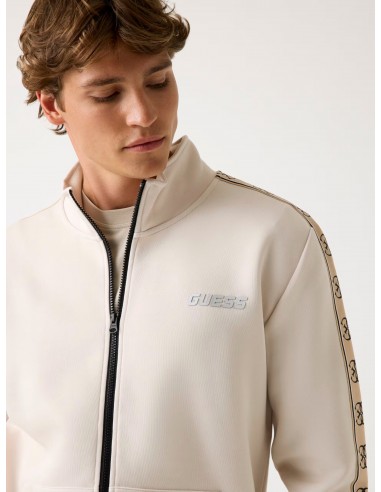 Guess Side Logo Zip Through Sweatshirt