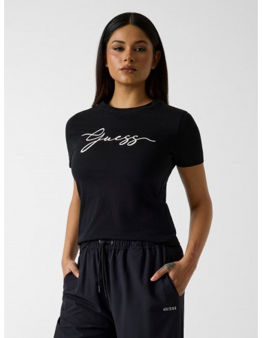 Camiseta con logo bordado de GUESS