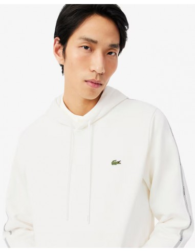 Lacoste Zip-Up Hoodie with Logo Stripes