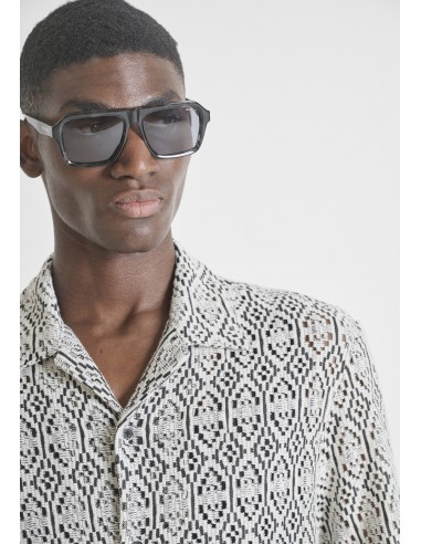 Camisa relaxed fit de mezcla de...