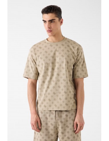 Guess Ovid T-Shirt with 4G Peony Logo...