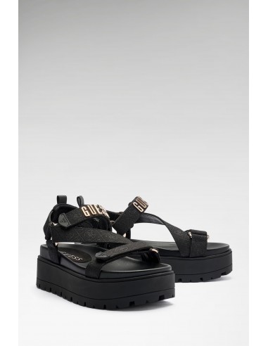 Guess Fetta Logo Platform Sandals