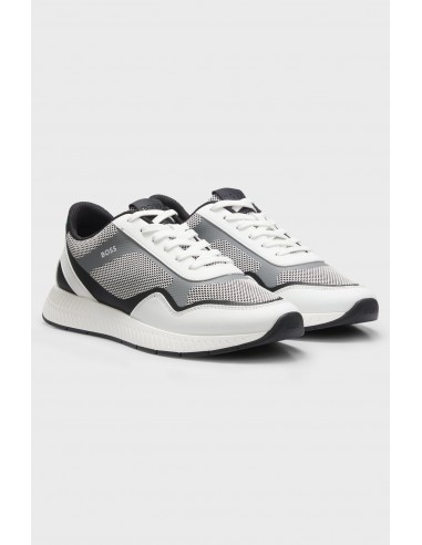 Boss Mesh Sneakers with Grooved Sole