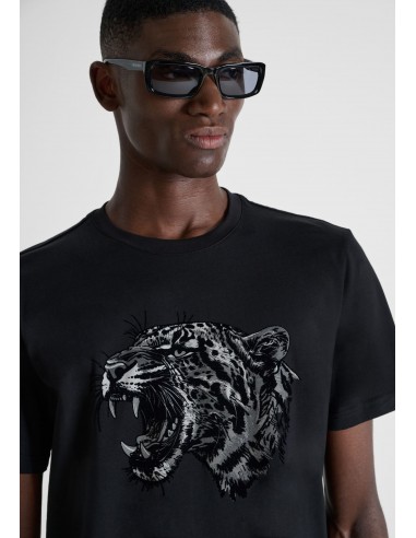 Camiseta regular fit en algodón con...