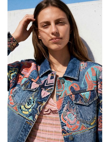 Desigual Embroidered Denim Jacket