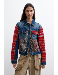 Desigual Ethnic-Print Denim... 2