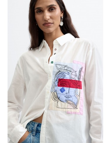 Camisa Bolsillo Estampado 100%...