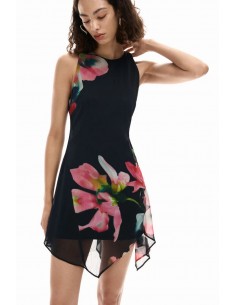 Vestido flores asimétrico... 2