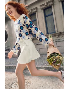 Jersey crochet flores de... 2