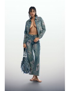 Desigual Embroidered Denim... 2