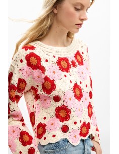 Jersey flores crochet de...