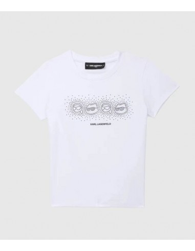 Camiseta Ikon con pedrería para niña...